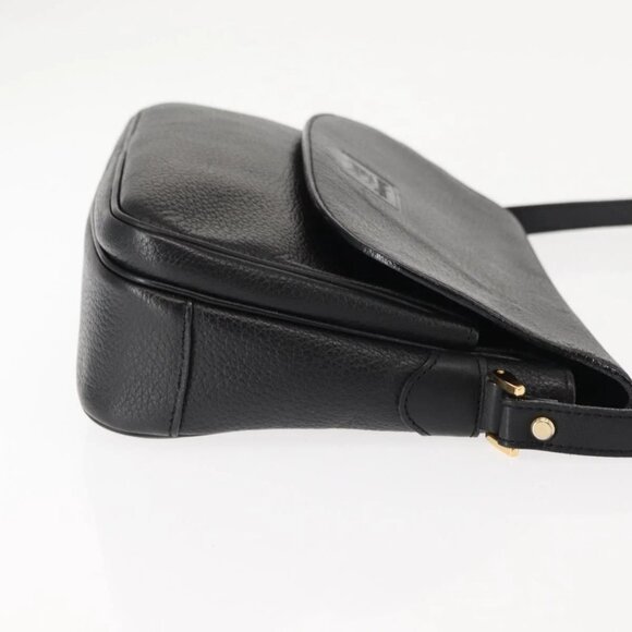 Burberrys Shoulder Bag Leather Brown Gold Auth - Picture 3 of 16